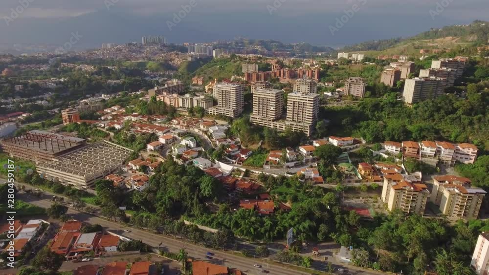 Aerial view of Caracas southeast during afternoon Aerial view of Caracas southeast during afternoon