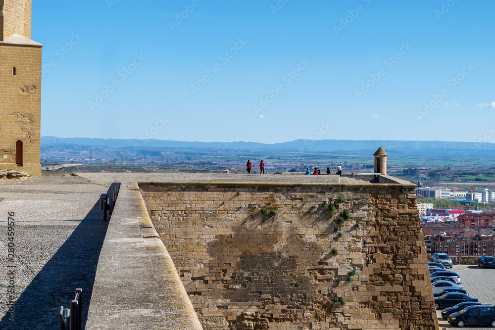 Viewing platform on the territory of the Castle of the King in Lerida, Spain.