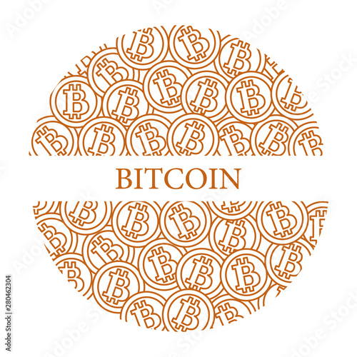 Bitcoins. Digital currency. Blockchain technology.