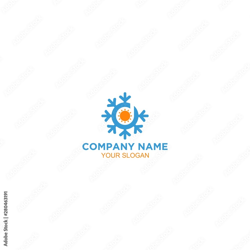D Heating and Air Conditioner Logo Design Vector D Heating and Air Conditioner Logo Design Vector