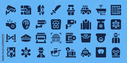 crime icon set