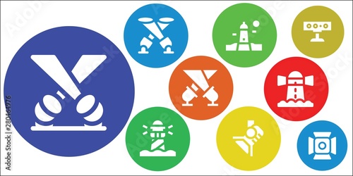 searchlight icon set