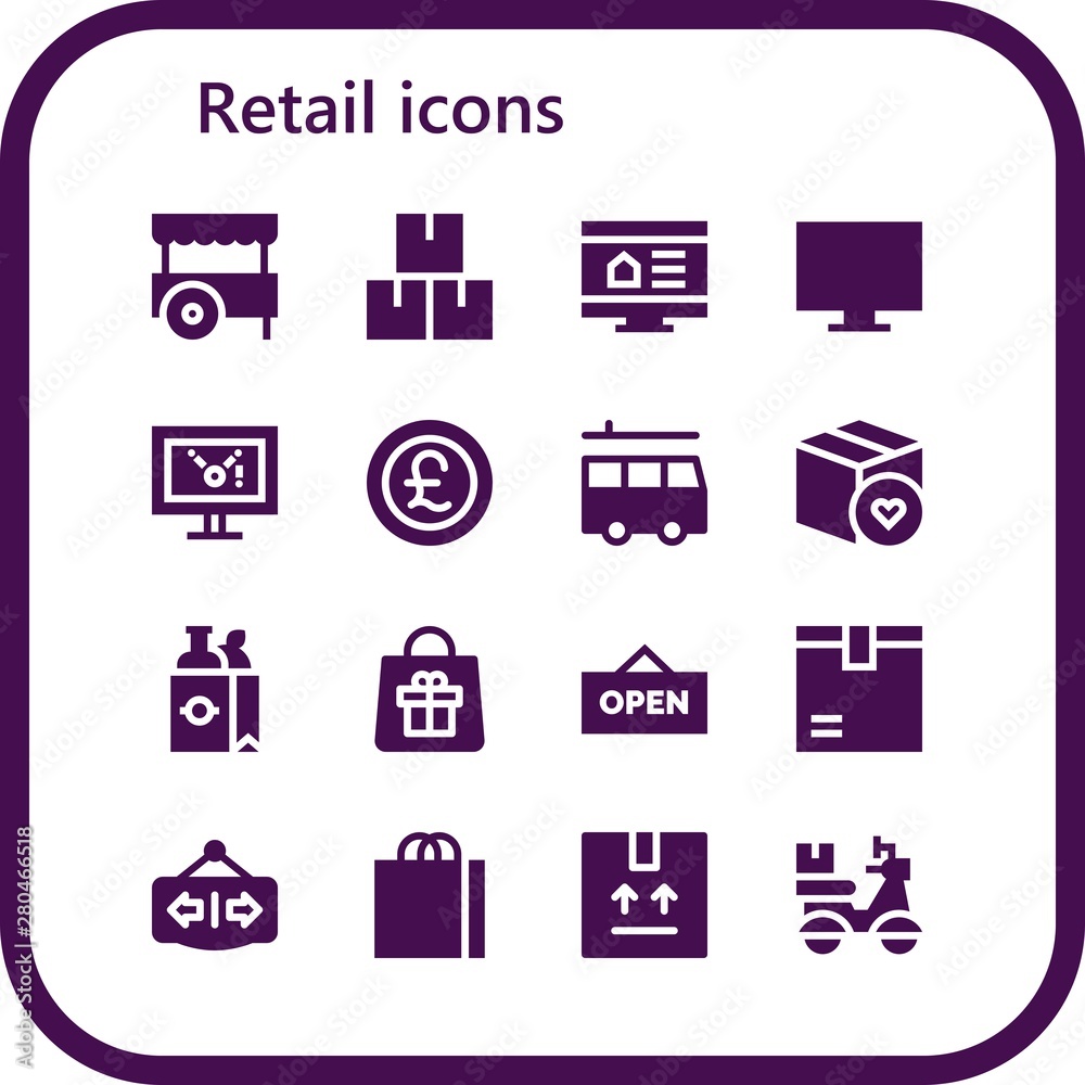 retail icon set retail icon set