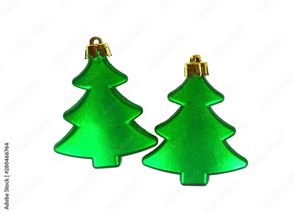 Figure of Christmas tree isolated on white. Decor Figure of Christmas tree isolated on white. Decor