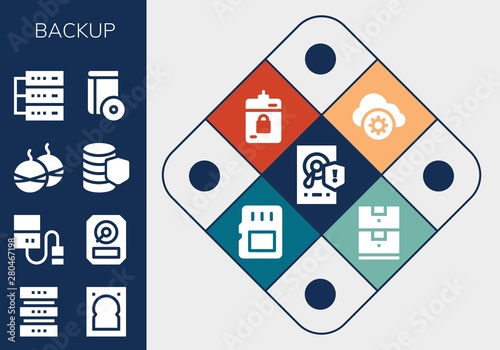 backup icon set