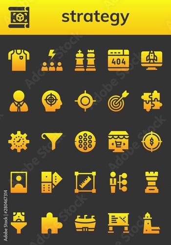 strategy icon set