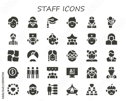 staff icon set
