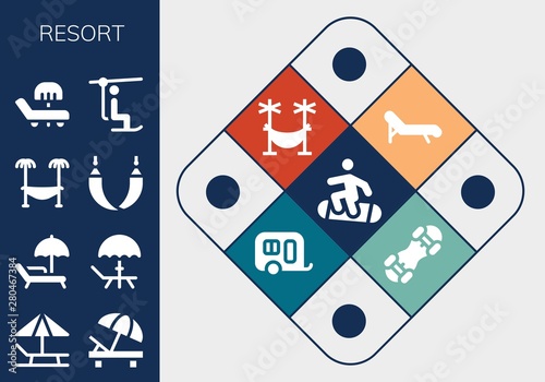 resort icon set
