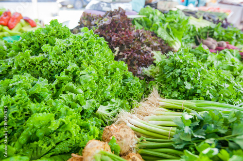  fresh healthy organic food at local green farmers market