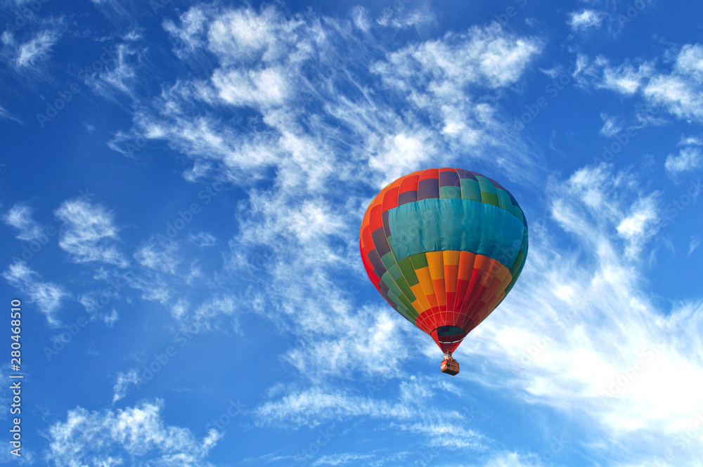 on top of the balloons, inflate and float in the air on top of the balloons, inflate and float in the air