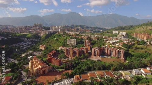 Aerial view of Caracas southeast during afternoon