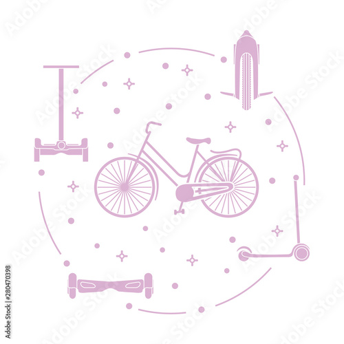Bike, segway, mono-wheel, scooter, gyroscooter.