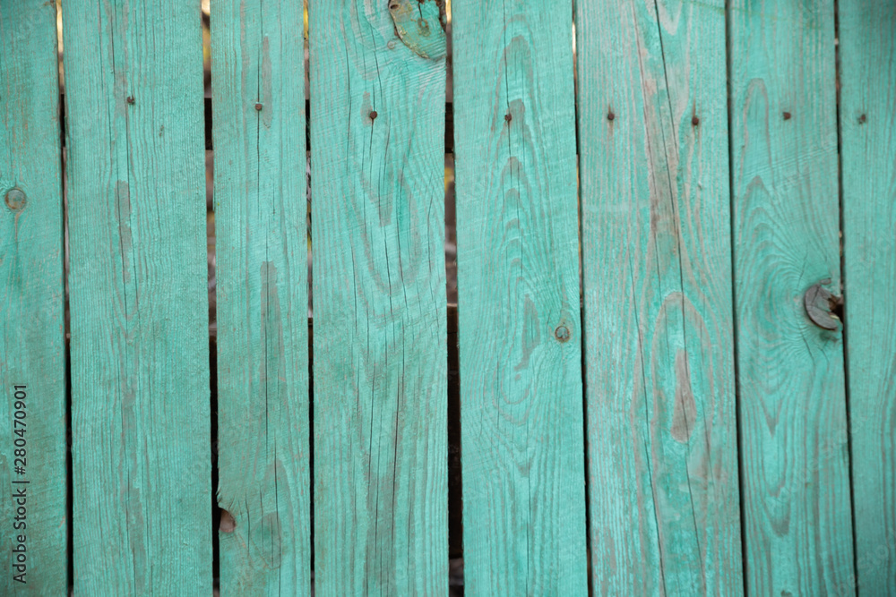 Naklejka premium Texture. Old green painted wooden background. Shabby wood background.