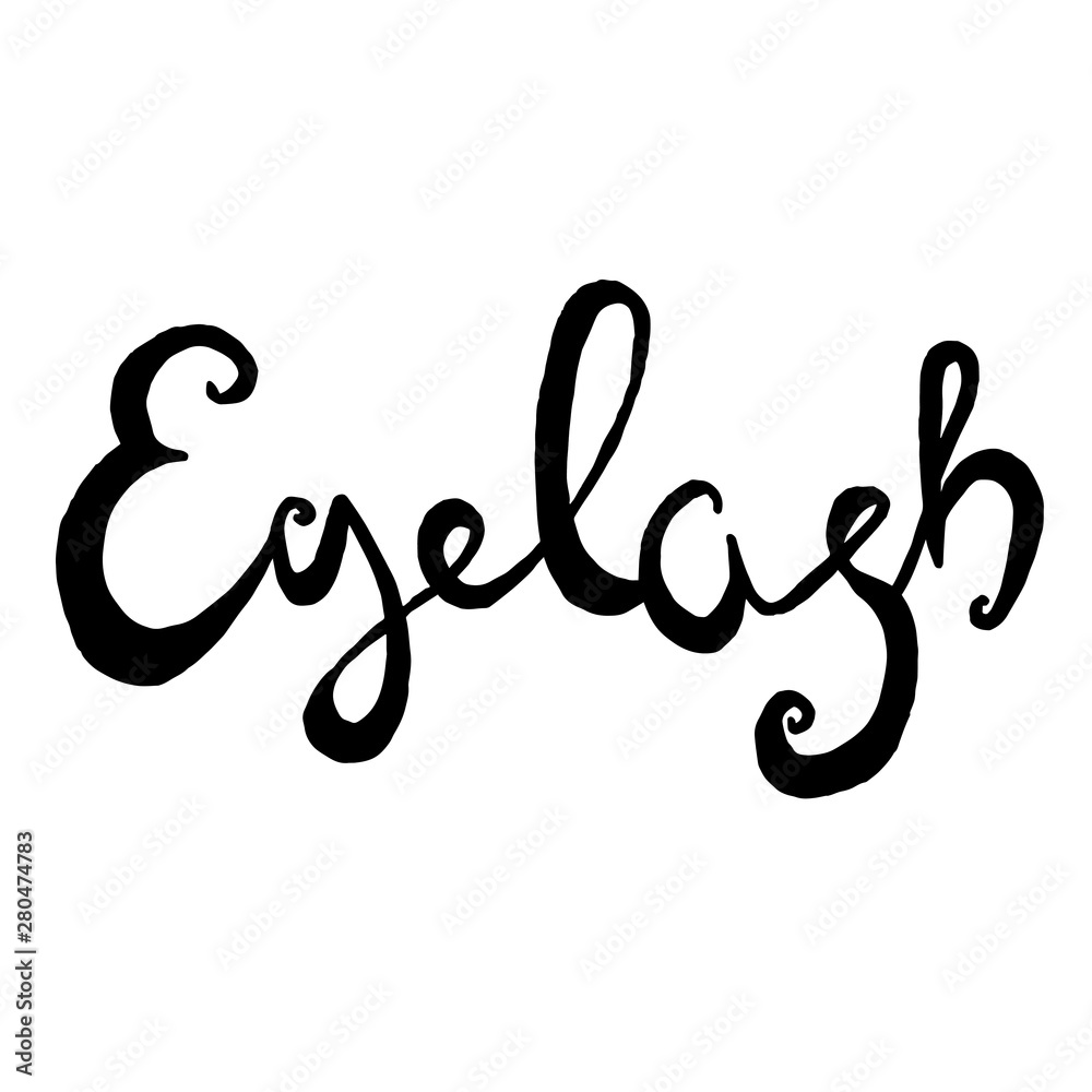 Beauty cosmetics make up. Lipstick, mascara, eyelashes. Vector lettering. The concept of the problem of pollution. The image of plastic objects. Beauty cosmetics make up. Lipstick, mascara, eyelashes. Vector lettering. The concept of the problem of pollution. The image of plastic objects.