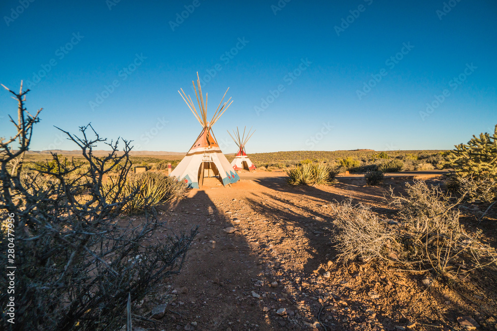 Indian tent in West Rim, Grand Canyon, Arizona, USA Indian tent in West Rim, Grand Canyon, Arizona, USA