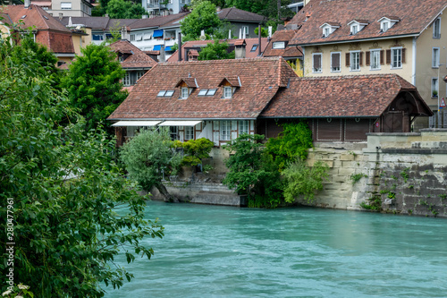 River Aare and old city Bern, Switzerland