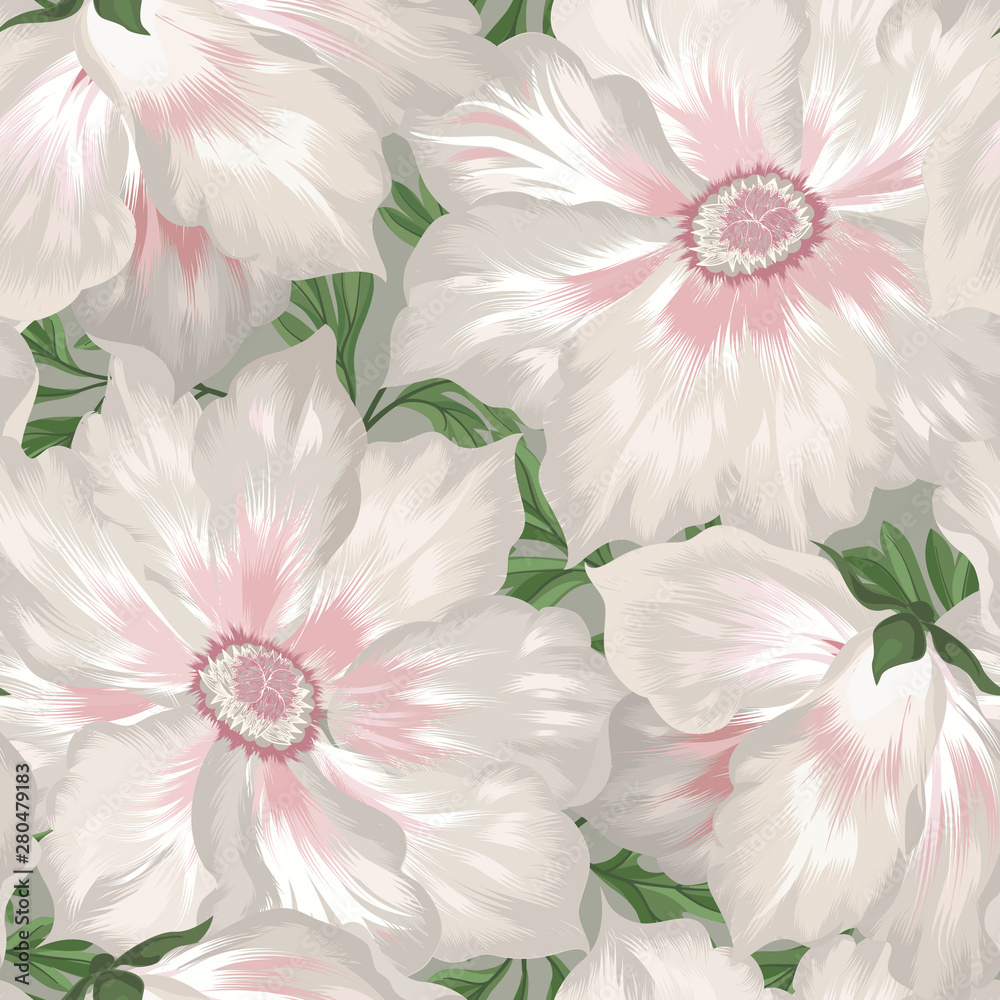Floral seamless pattern. Garden Flower summer background.
