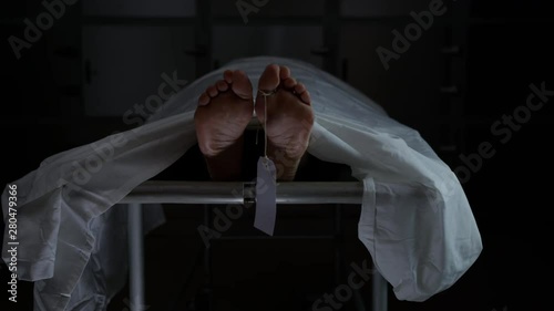 Body on a Gurney in the morgue photo