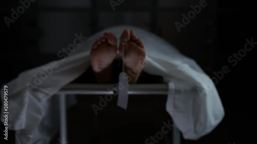 Body on a Gurney in the morgue