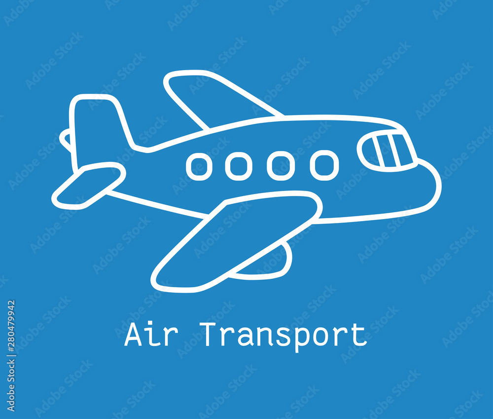 Jet airplane line icon Jet airplane line icon