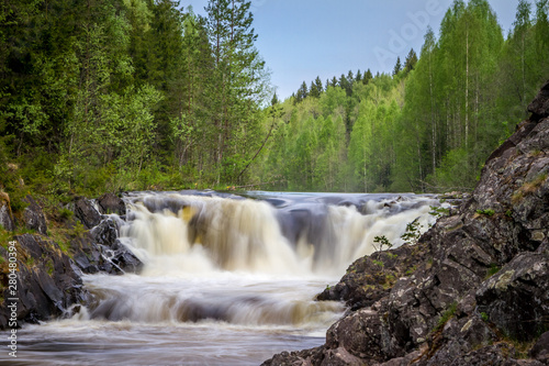 Kivach waterfall in Karelia  Russia