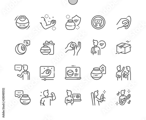 Hand expander Well-crafted Pixel Perfect Vector Thin Line Icons 30 2x Grid for Web Graphics and Apps. Simple Minimal Pictogram photo