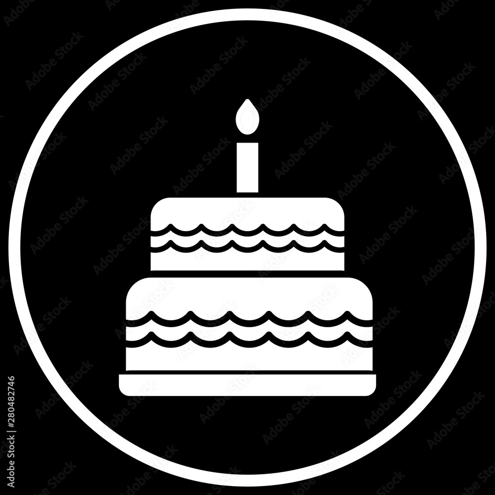 Happy birthday cake icon for your project Happy birthday cake icon for your project