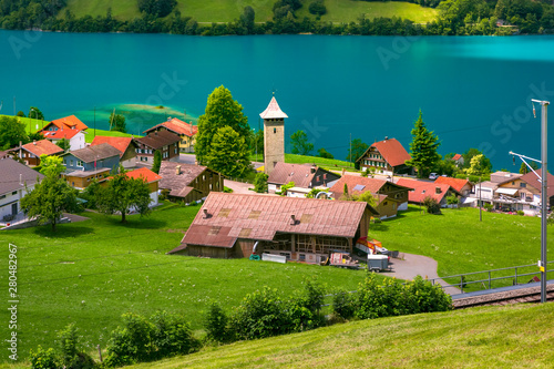 Swiss village Lungern, Switzerland photo