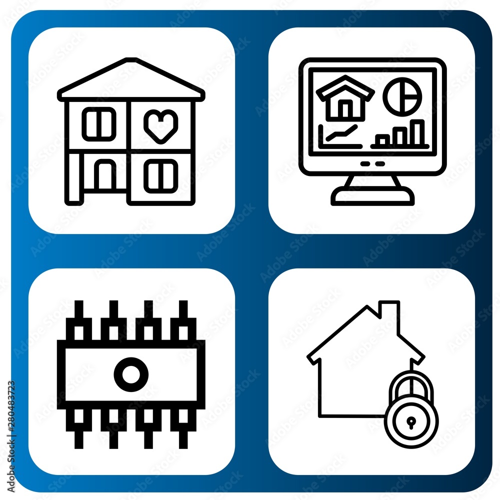 Set of main icons such as Home, Rom , main Set of main icons such as Home, Rom , main