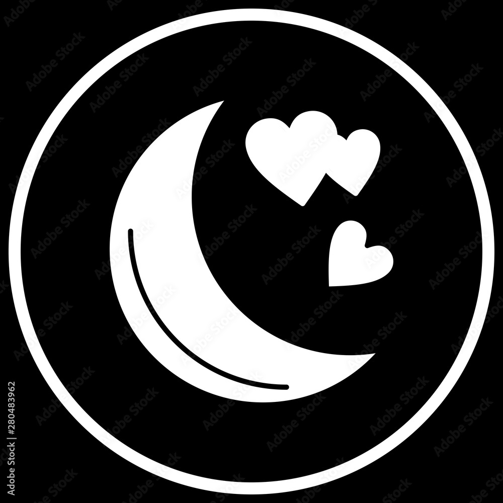 Lovely Moon icon for your project Lovely Moon icon for your project