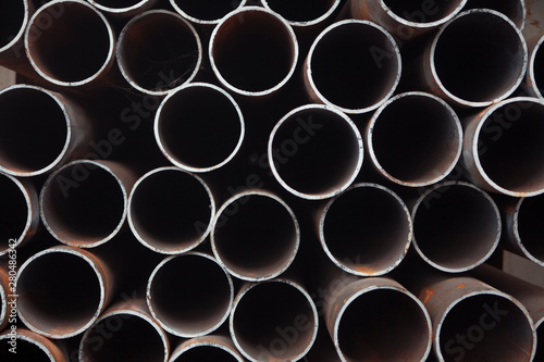  rusty metal pipes as a background