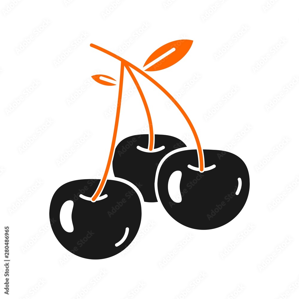 Cherries icon for your project Cherries icon for your project
