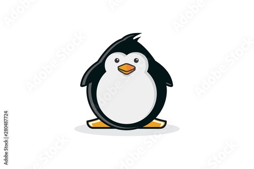 penguin on white background
