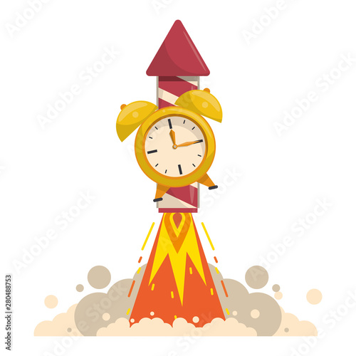 time clock watch alarm cartoon
