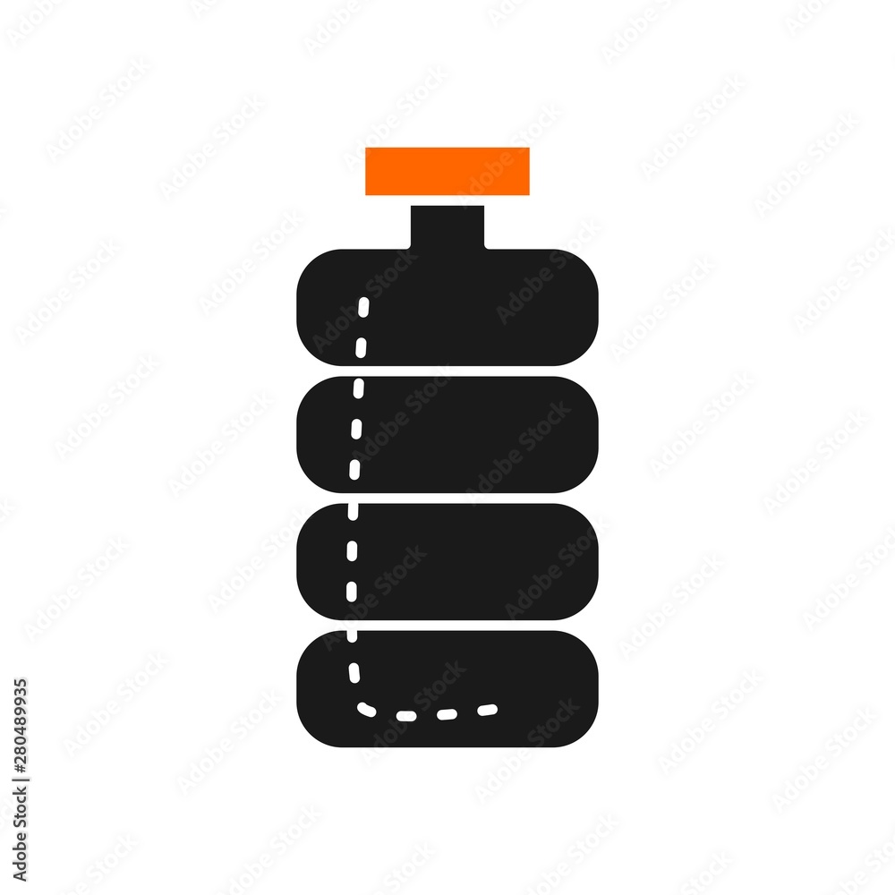 Bottle in Water icon for your project Bottle in Water icon for your project