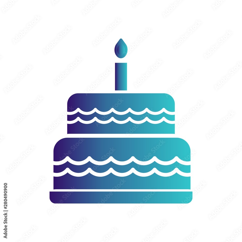 Happy birthday cake icon for your project Happy birthday cake icon for your project