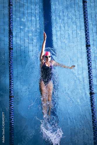 Swimmer in a pool