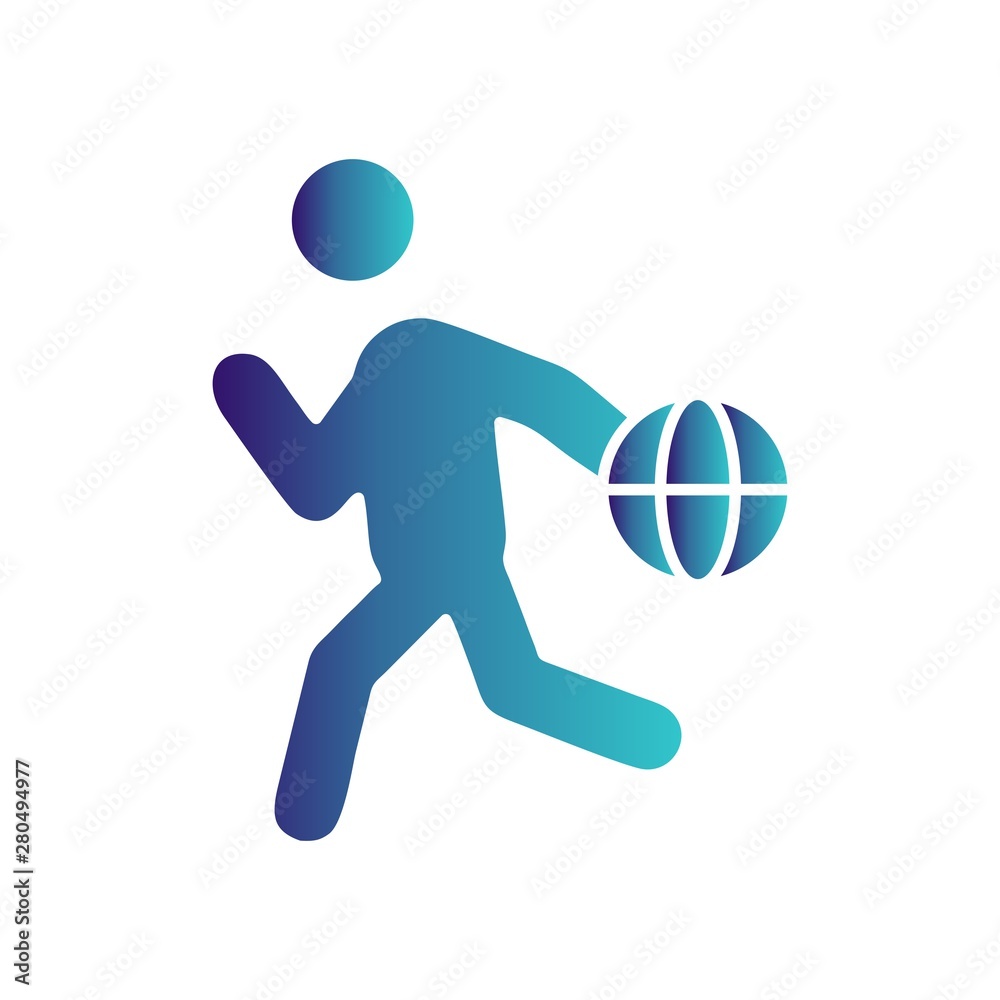 Fototapeta premium Basketball Player icon for your project