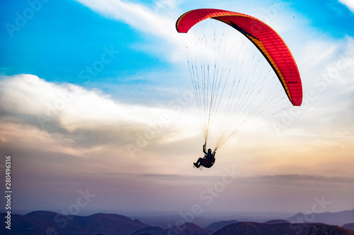 paraglider in the sky