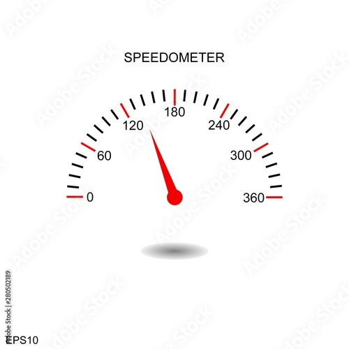  Speedometer icon vector illustration on white background