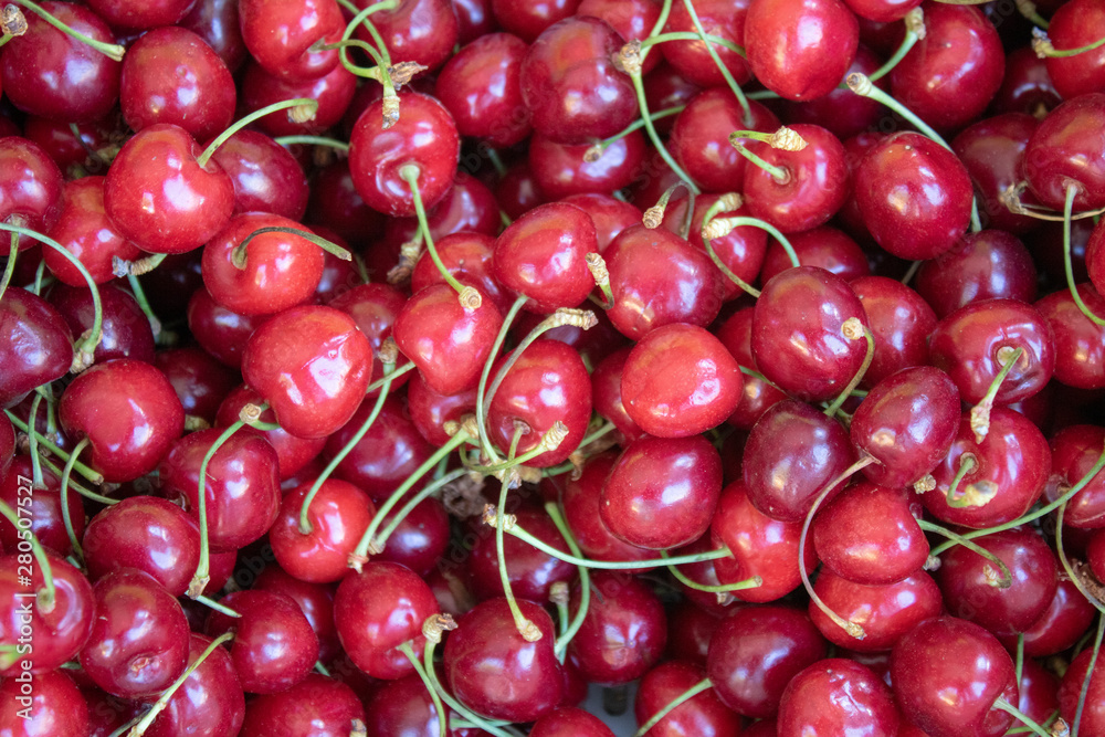 Cherry grains close-up. Dusty surface Cherry grains close-up. Dusty surface