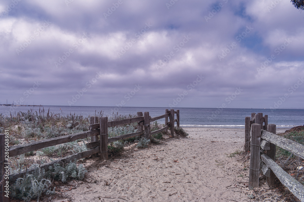 old wooden pier on the beach
