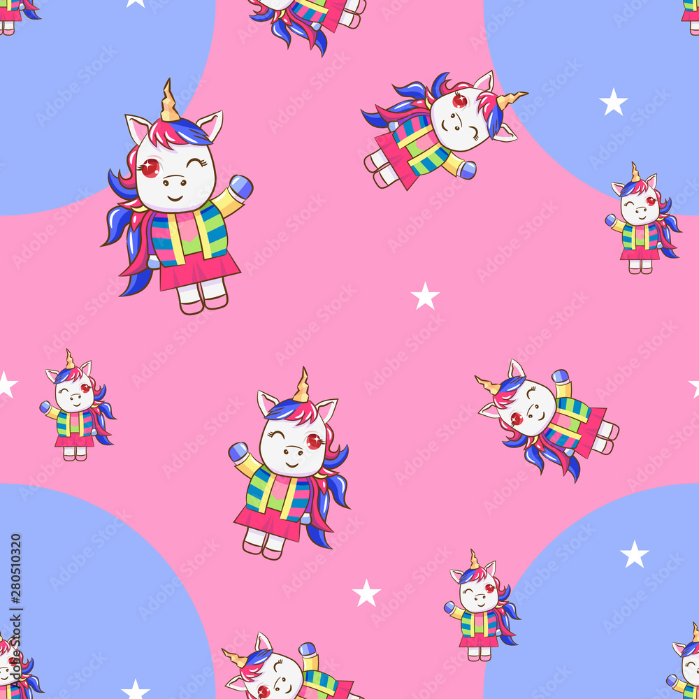 Fototapeta premium unicorn vector pattern graphic design