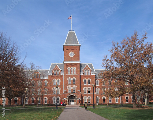 Canvas Print college building in fall
