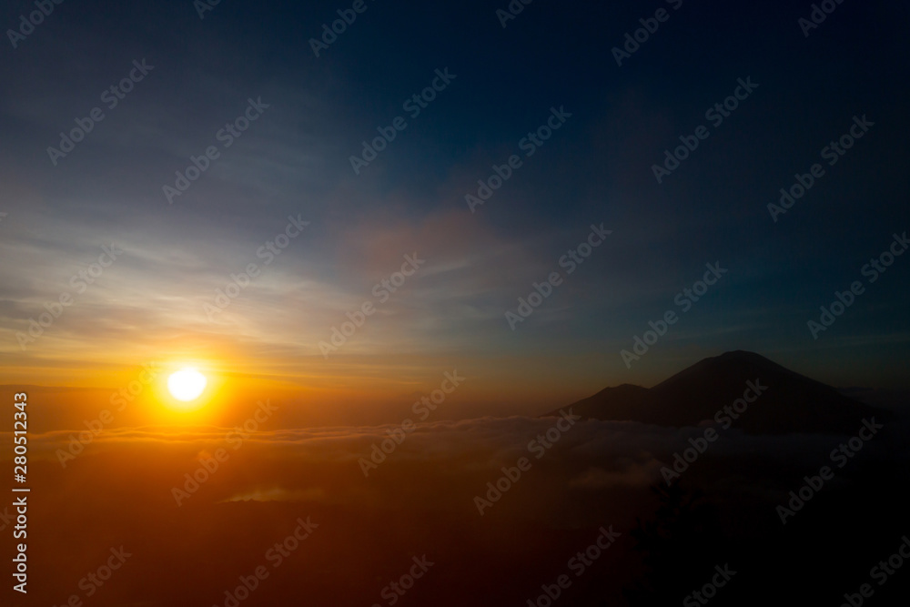 Mount Batur sunrise view, Bali	