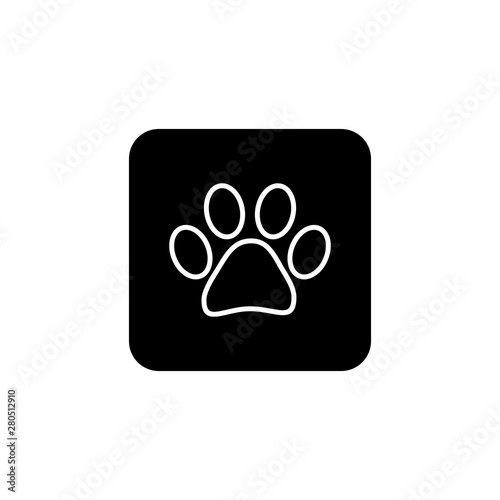 Paw icon vector. Paw Print icon
