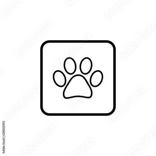 Paw icon vector. Paw Print icon