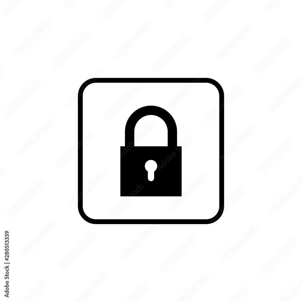 Lock icon. Encryption icon. Security symbol for web design Lock icon. Encryption icon. Security symbol for web design