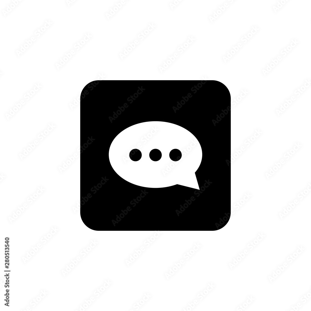 Chat icon vector. Chat Icon in trendy flat style isolated on white background. Speech bubble symbol for web design Chat icon vector. Chat Icon in trendy flat style isolated on white background. Speech bubble symbol for web design