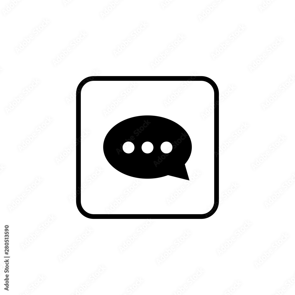 Chat icon vector. Chat Icon in trendy flat style isolated on white background. Speech bubble symbol for web design Chat icon vector. Chat Icon in trendy flat style isolated on white background. Speech bubble symbol for web design